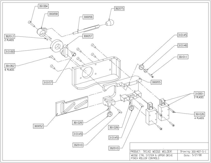 Triad-Part-Wedge Control System & Upper Drive Pinch Roller Controls