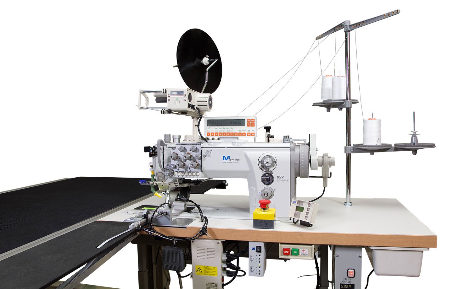 Miller Weldmaster Digitran Automate Sewing Machine with Conveyor